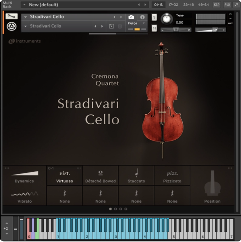 solo大提琴弦乐音源CREMONA QUARTET Stradivari Cello