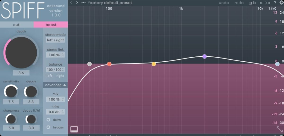 Oeksound Spiff瞬态控制器插件效果器智能去口水音支持PC/MAC