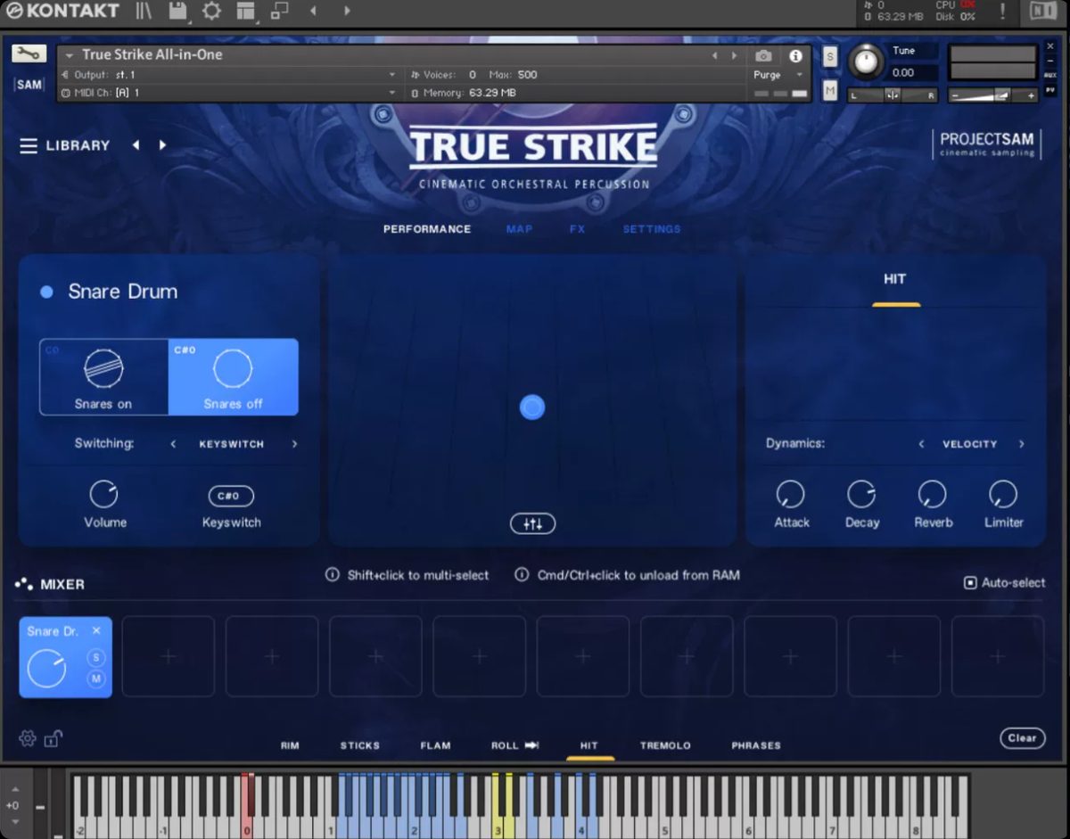 True Strike交响打击音源定音鼓编钟等各类打击补充康泰克音色库