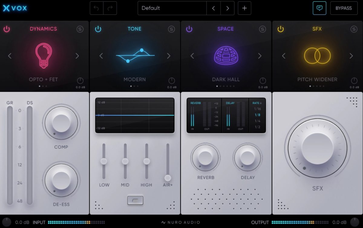 Nuro Audio混音插件套Supernova混响Xpitch人声修音XvoxPro通道条