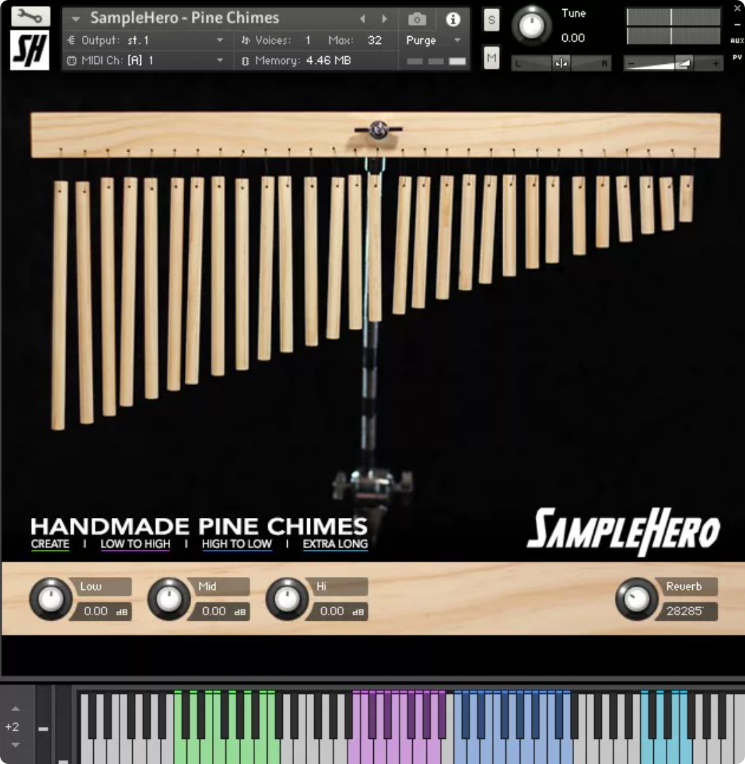 编曲风铃音源loop过度音效三套风铃音色康泰克音源音树风铃PC MAC