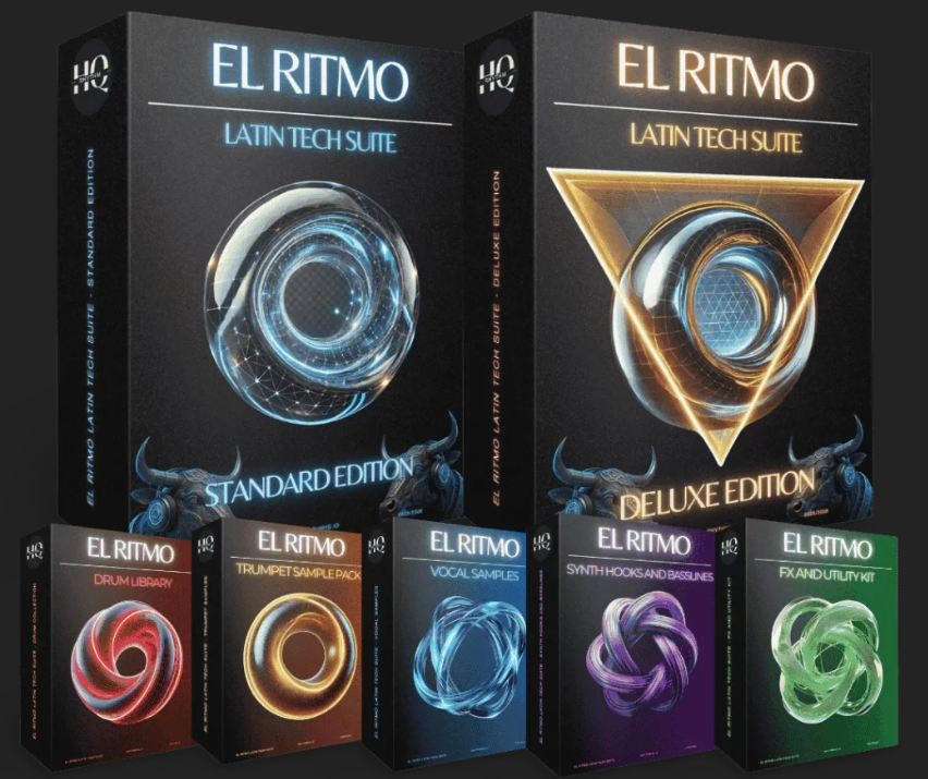 拉丁科技舞曲制作包 Rhythm HQ El Ritmo Latin Tech Suite Deluxe Edition WAV MiDi Serum 2 Presets