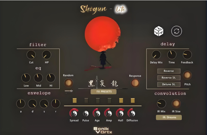 [旗舰电影音效库：日本传统乐器和现代音效设计] Sonik Vortx Shogun Lite (Epic Japanese Toolkit) [KONTAKT]（562MB）