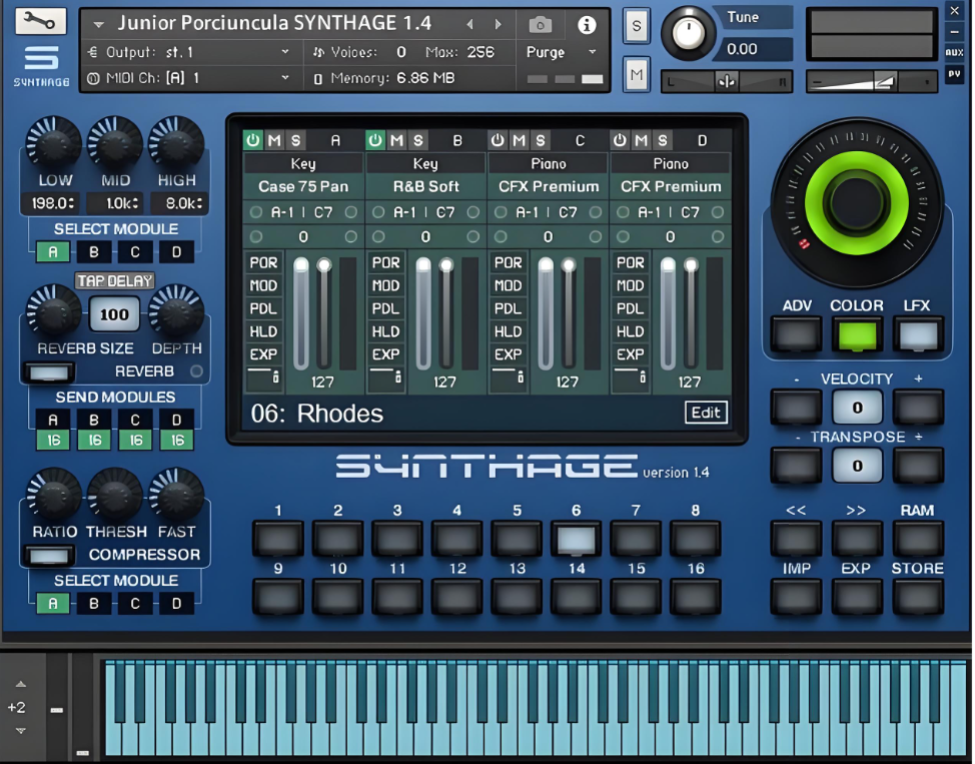 综合合成音色 – Júnior Porciúncula SYNTHAGE v1.4 KONTAKT