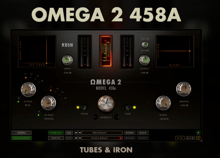 [电子管前置放大器模拟饱和着色效果器] Kush Audio Omega 2 458A v1.0.0-R2R [WiN]